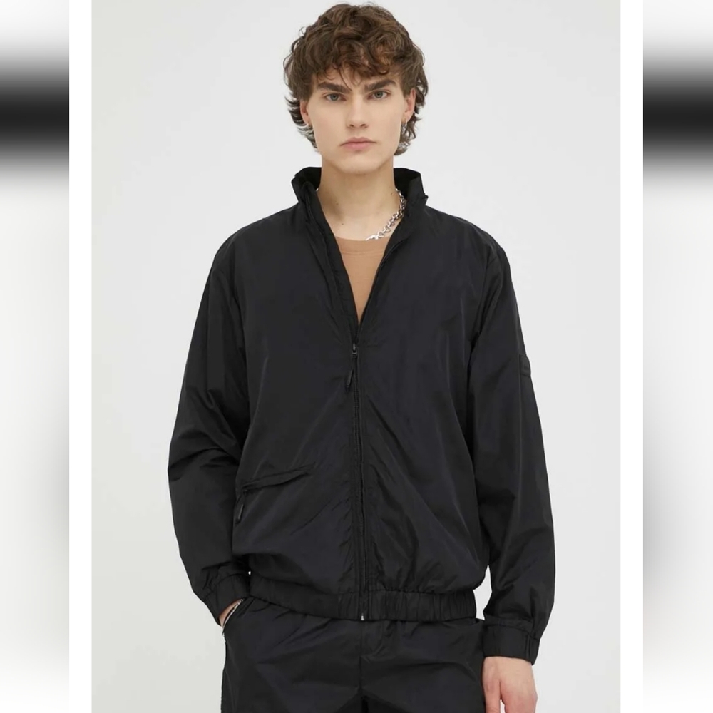 NWT Rains Track Jacket Black UNISEX Waterproof Men's M Or L